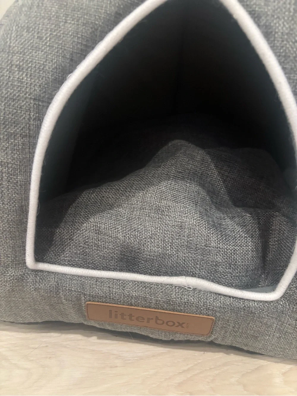 Gray Cozy Cat Cave Bed